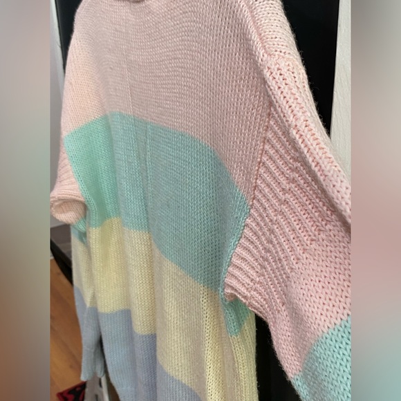 Vtg Wool Blend by Memphis Jones ‘Striped Pastels’ - Picture 9 of 13